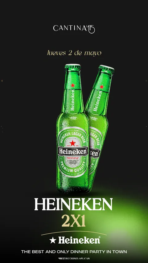 Cantina La 15: cerveza Heineken